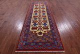 Persian Fine Serapi Handmade Wool Runner Rug - 4' 0" X 11' 7" - Golden Nile