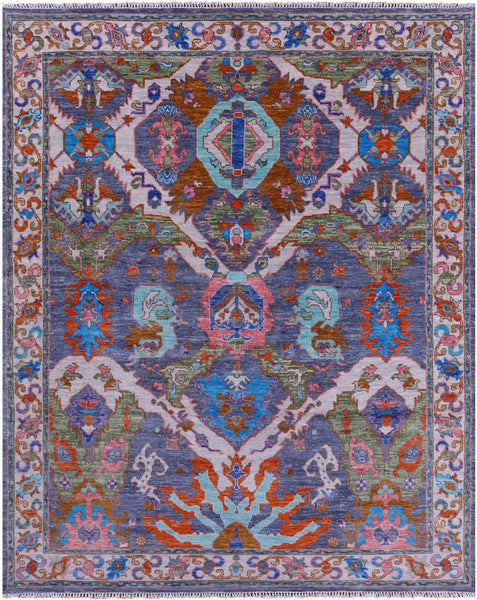 Grey Turkish Oushak Handmade Wool Rug - 8' 2" X 10' 6" - Golden Nile