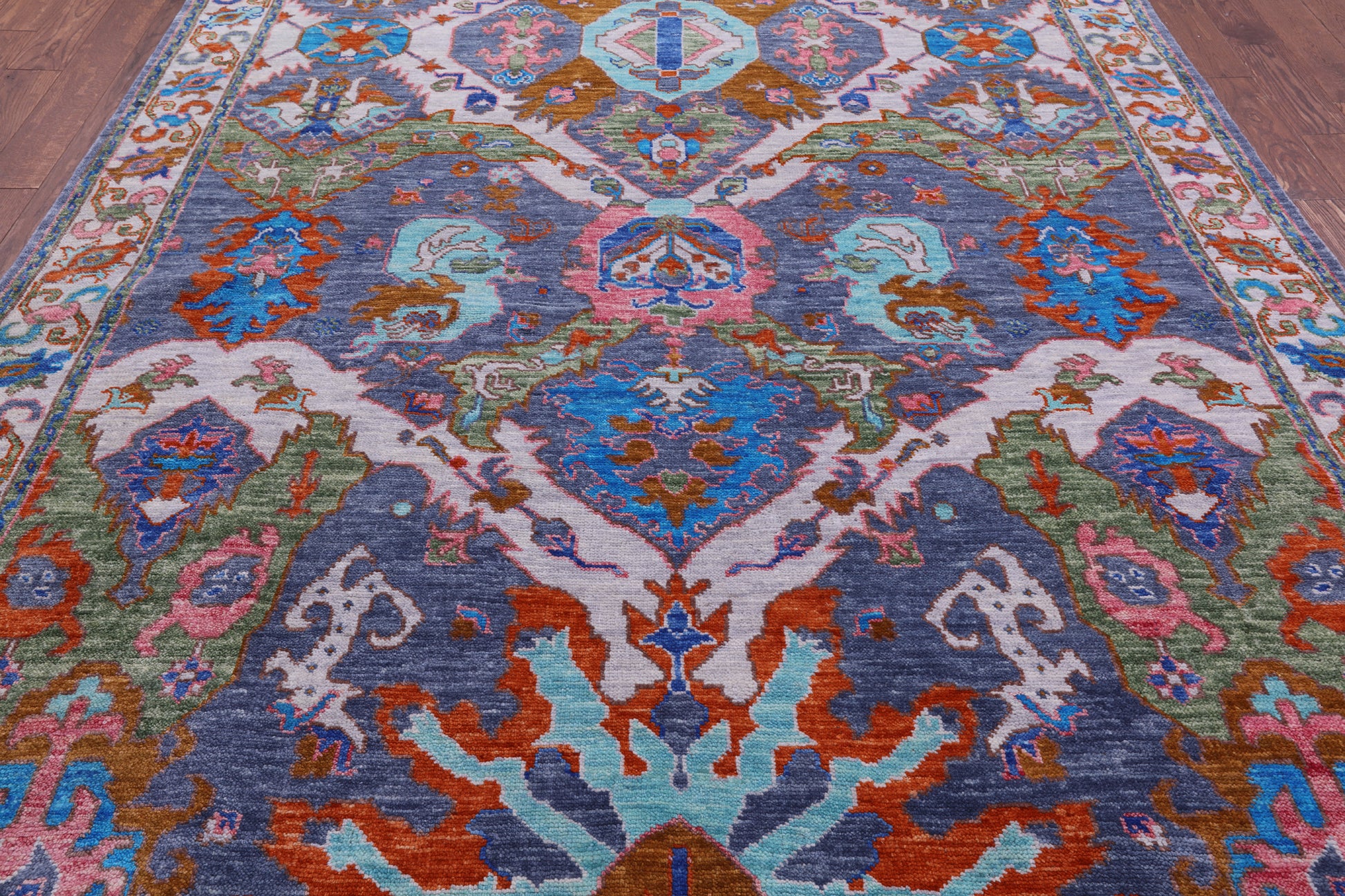 Grey Turkish Oushak Handmade Wool Rug - 8' 2" X 10' 6" - Golden Nile