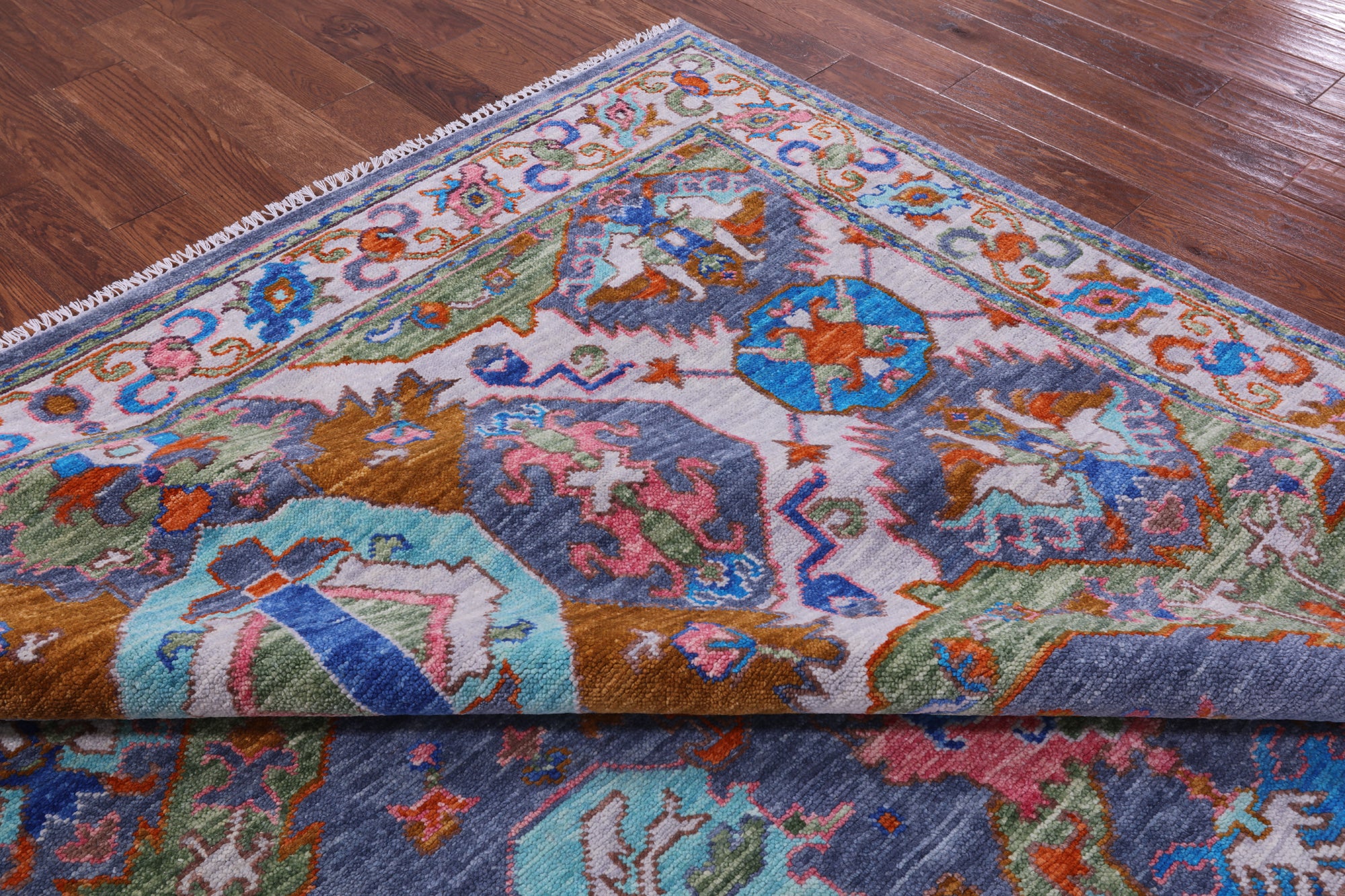 Grey Turkish Oushak Handmade Wool Rug - 8' 2" X 10' 6" - Golden Nile