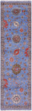 Blue Turkish Oushak Handmade Wool Runner Rug - 2' 7" X 8' 8" - Golden Nile