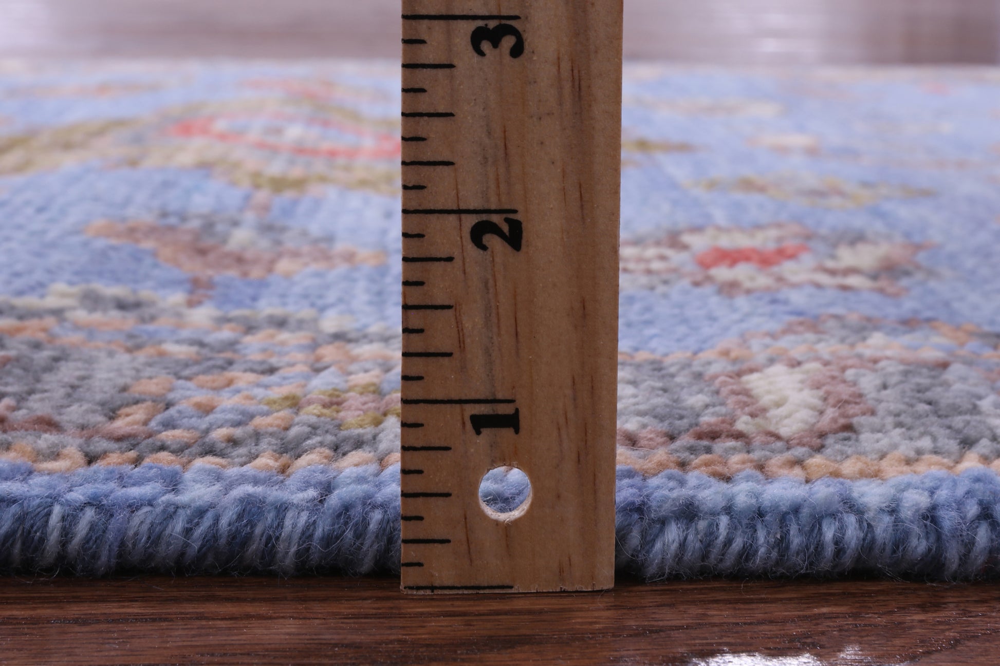 Blue Turkish Oushak Handmade Wool Runner Rug - 2' 7" X 8' 8" - Golden Nile