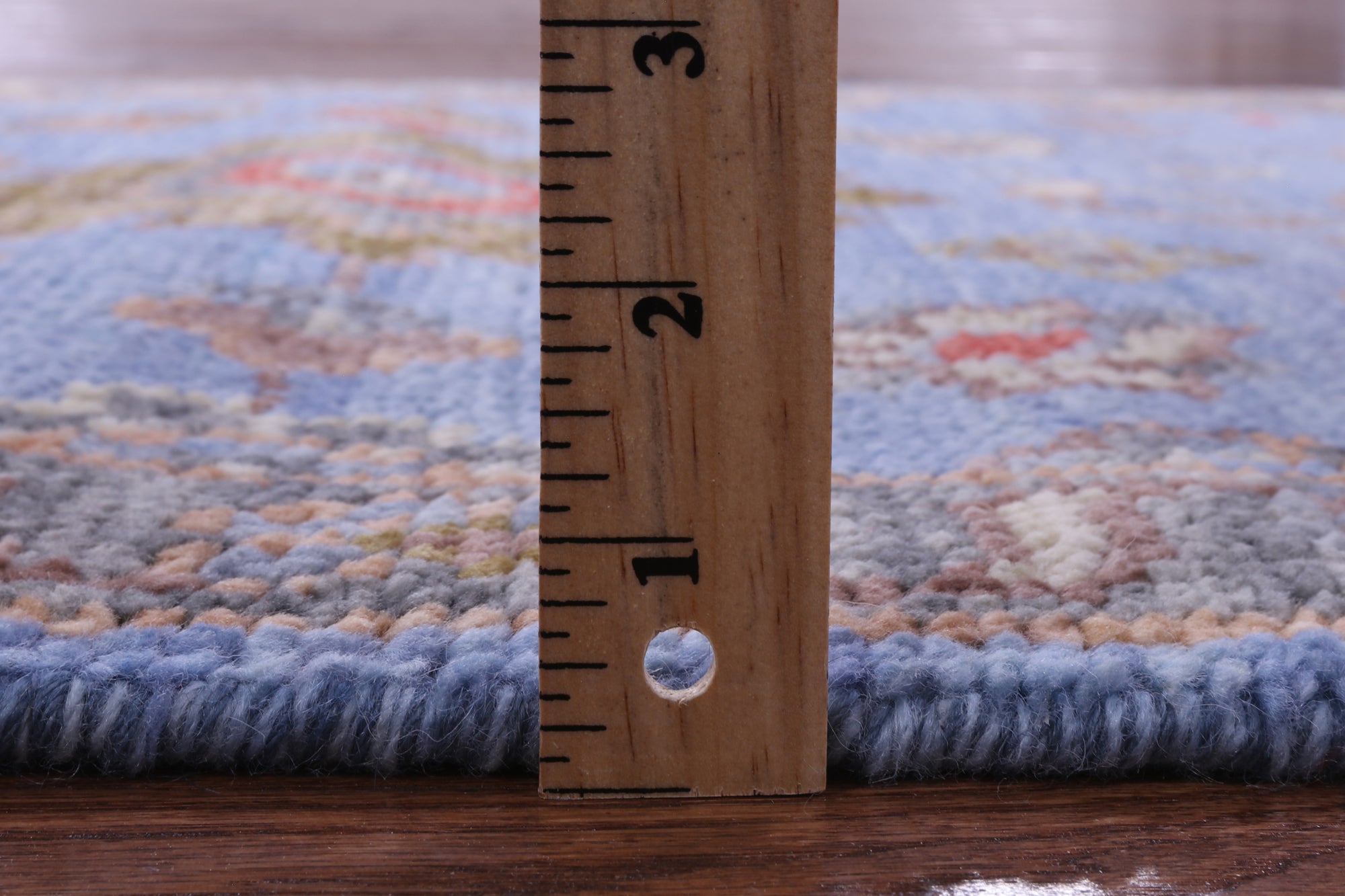 Blue Turkish Oushak Handmade Wool Runner Rug - 2' 7" X 8' 8" - Golden Nile