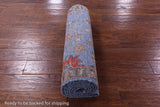 Blue Turkish Oushak Handmade Wool Runner Rug - 2' 7" X 8' 8" - Golden Nile