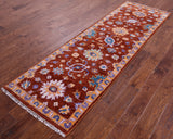 Turkish Oushak Hand Knotted Wool Runner Rug - 2' 7" X 8' 5" - Golden Nile