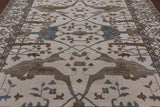 Ivory Turkish Oushak Hand Knotted Wool Area Rug - 8' 3" X 9' 11" - Golden Nile