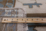 Ivory Turkish Oushak Hand Knotted Wool Area Rug - 8' 3" X 9' 11" - Golden Nile
