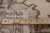 Ivory Turkish Oushak Hand Knotted Wool Area Rug - 8' 0" X 10' 0" - Golden Nile