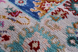 Blue Turkish Oushak Hand Knotted Wool Runner Rug - 2' 8" X 12' 2" - Golden Nile