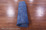 Blue Persian Hand Knotted Wool & Silk Rug - 8' 0" X 10' 0" - Golden Nile