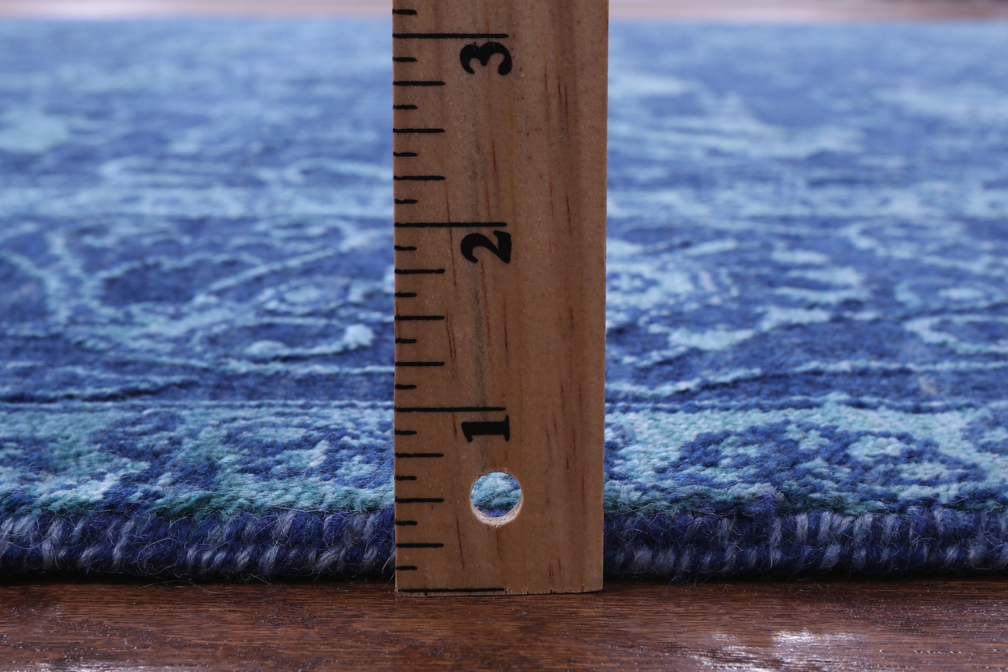 Blue Persian Hand Knotted Wool & Silk Rug - 8' 0" X 10' 0" - Golden Nile