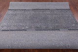 Grey Persian Fine Serapi Hand Knotted Wool & Silk Rug - 8' 0" X 10' 1" - Golden Nile