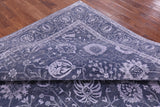 Grey Persian Hand Knotted Wool & Silk Rug - 8' 2" X 10' 2" - Golden Nile