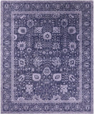 Grey Persian Hand Knotted Wool & Silk Rug - 8' 2" X 10' 2" - Golden Nile