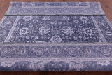Grey Persian Hand Knotted Wool & Silk Rug - 8' 2" X 10' 2" - Golden Nile