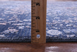 Blue Persian Hand Knotted Wool & Silk Rug - 8' 1" X 10' 0" - Golden Nile