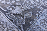 Grey Persian Hand Knotted Wool & Silk Rug - 9' 0" X 11' 10" - Golden Nile