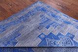 Blue Persian Gabbeh Hand Knotted Wool & Silk Rug - 9' 0" X 12' 4" - Golden Nile