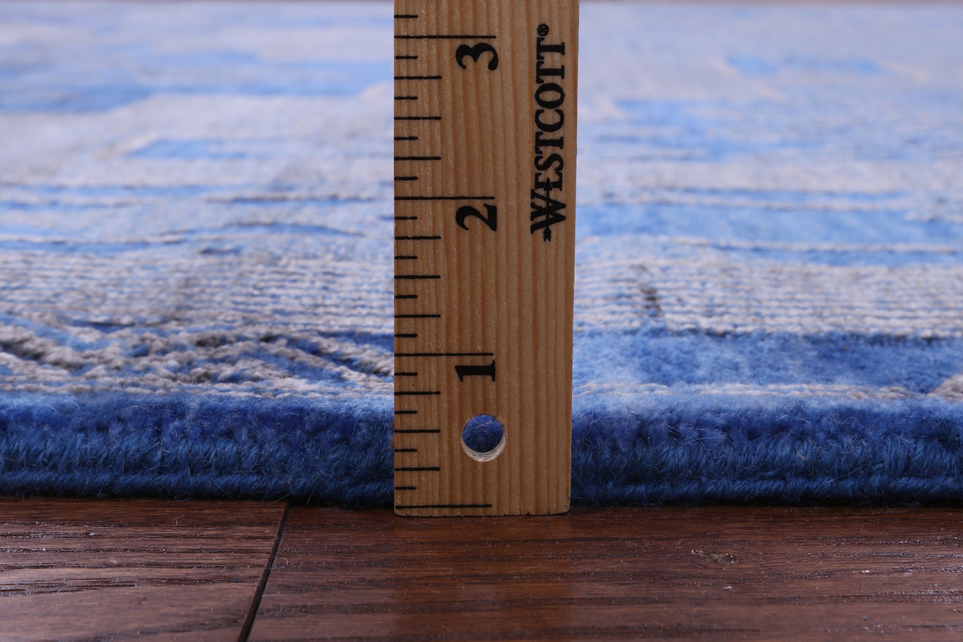 Blue Persian Gabbeh Hand Knotted Wool & Silk Rug - 9' 0" X 12' 4" - Golden Nile