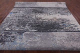 Abstract Contemporary Hand Knotted Wool & Silk Rug - 9' 0" X 12' 0" - Golden Nile