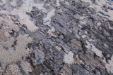 Abstract Contemporary Hand Knotted Wool & Silk Rug - 9' 0" X 12' 0" - Golden Nile