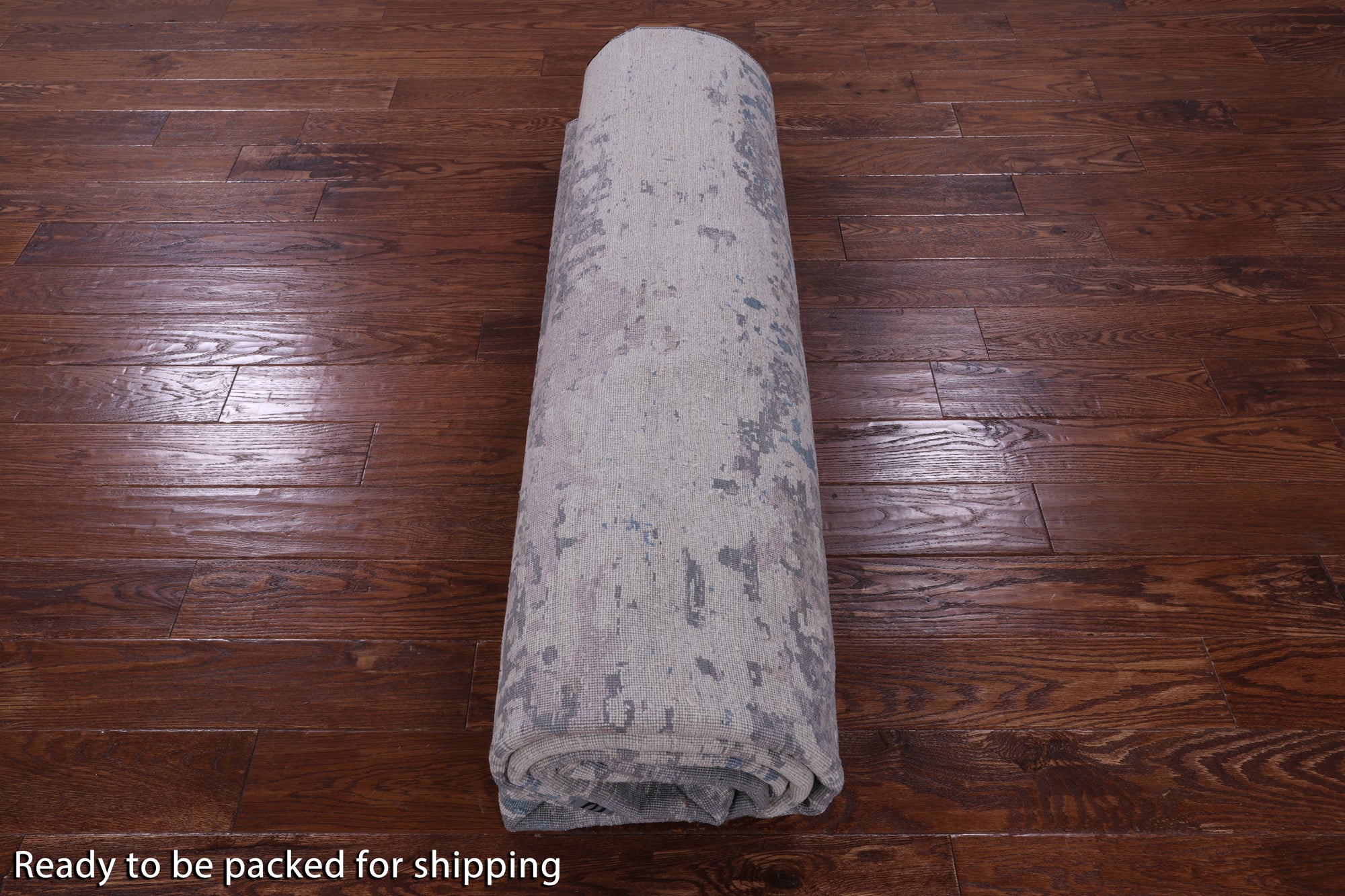 Abstract Contemporary Hand Knotted Wool & Silk Rug - 9' 0" X 12' 0" - Golden Nile
