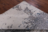 Abstract Contemporary Hand Knotted Wool & Silk Rug - 9' 0" X 12' 0" - Golden Nile