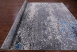 Abstract Contemporary Hand Knotted Wool & Silk Rug - 9' 0" X 12' 0" - Golden Nile