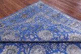 Blue Persian Hand Knotted Wool & Silk Rug - 8' 1" X 10' 6" - Golden Nile