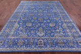 Blue Persian Hand Knotted Wool & Silk Rug - 8' 1" X 10' 6" - Golden Nile