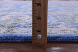 Blue Persian Hand Knotted Wool & Silk Rug - 8' 1" X 10' 6" - Golden Nile