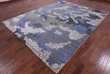 Abstract Contemporary Handmade Wool & Silk Rug - 8' 1" X 10' 2" - Golden Nile