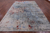 Abstract Modern Handmade Wool & Silk Rug - 8' 10" X 11' 10" - Golden Nile