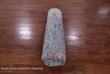 Abstract Modern Handmade Wool & Silk Rug - 8' 10" X 11' 10" - Golden Nile
