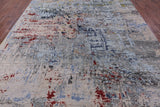 Abstract Modern Handmade Wool & Silk Rug - 8' 10" X 11' 10" - Golden Nile