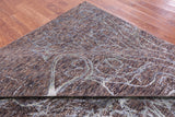 Lions Design Contemporary Hand Knotted Wool & Silk Rug - 9' 1" X 12' 2" - Golden Nile
