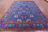 Blue Persian Hand Knotted Wool & Silk Rug - 9' 2" X 11' 11" - Golden Nile
