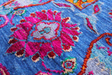 Blue Persian Hand Knotted Wool & Silk Rug - 9' 2" X 11' 11" - Golden Nile
