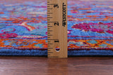 Blue Persian Hand Knotted Wool & Silk Rug - 9' 2" X 11' 11" - Golden Nile