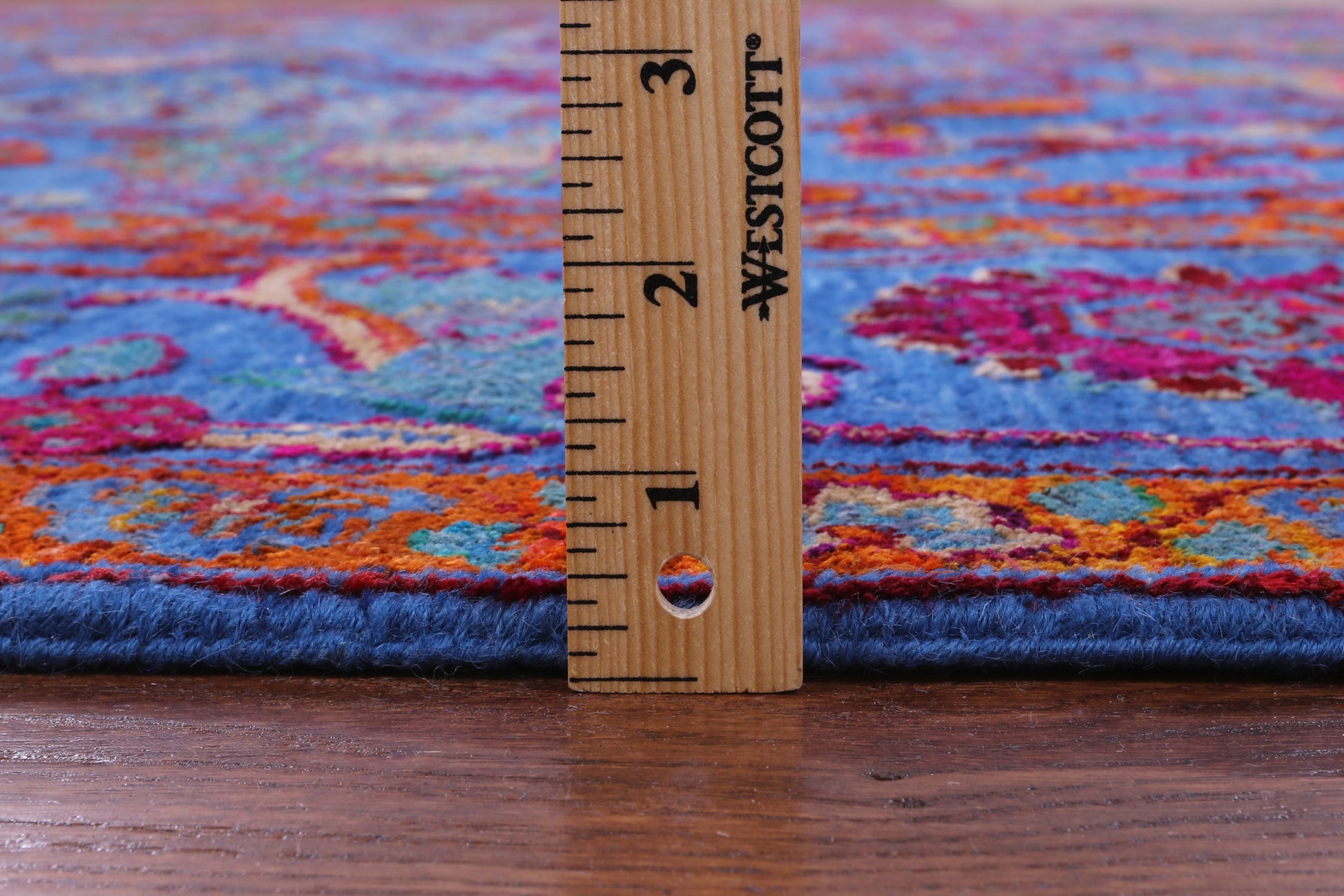 Blue Persian Hand Knotted Wool & Silk Rug - 9' 2" X 11' 11" - Golden Nile
