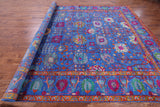 Blue Persian Hand Knotted Wool & Silk Rug - 9' 2" X 11' 11" - Golden Nile