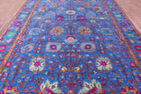 Blue Persian Hand Knotted Wool & Silk Rug - 9' 2" X 11' 11" - Golden Nile