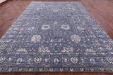 Grey Persian Handmade Wool & Silk Rug - 10' 1" X 14' 1" - Golden Nile