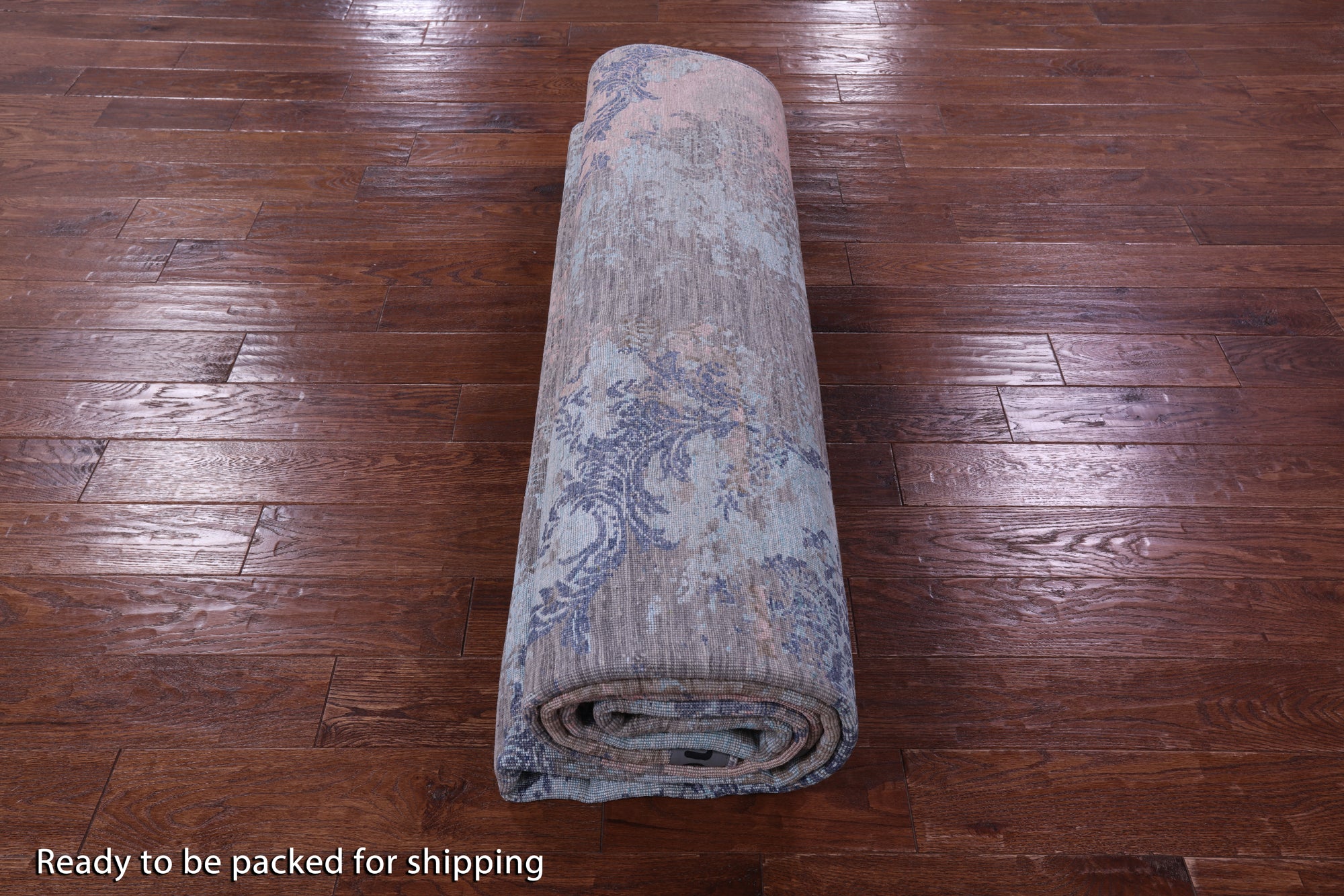 Abstract Modern Hand Knotted Wool & Silk Rug - 9' 0" X 12' 2" - Golden Nile