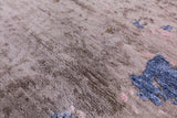 Abstract Modern Hand Knotted Wool & Silk Rug - 9' 0" X 12' 2" - Golden Nile