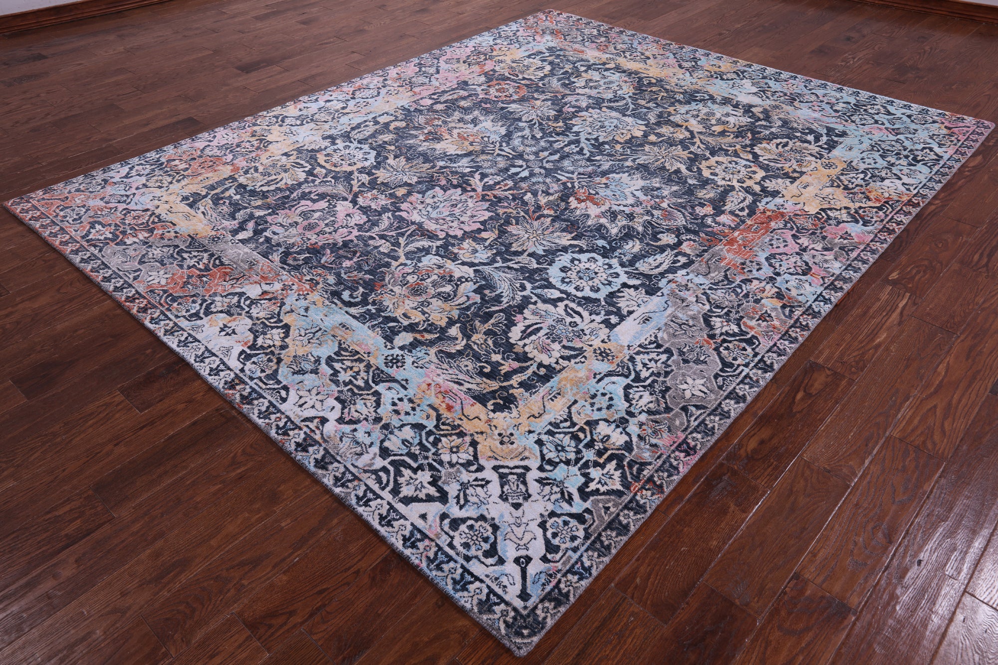 Persian Hand Knotted Wool & Silk Rug - 7' 11" X 9' 9" - Golden Nile