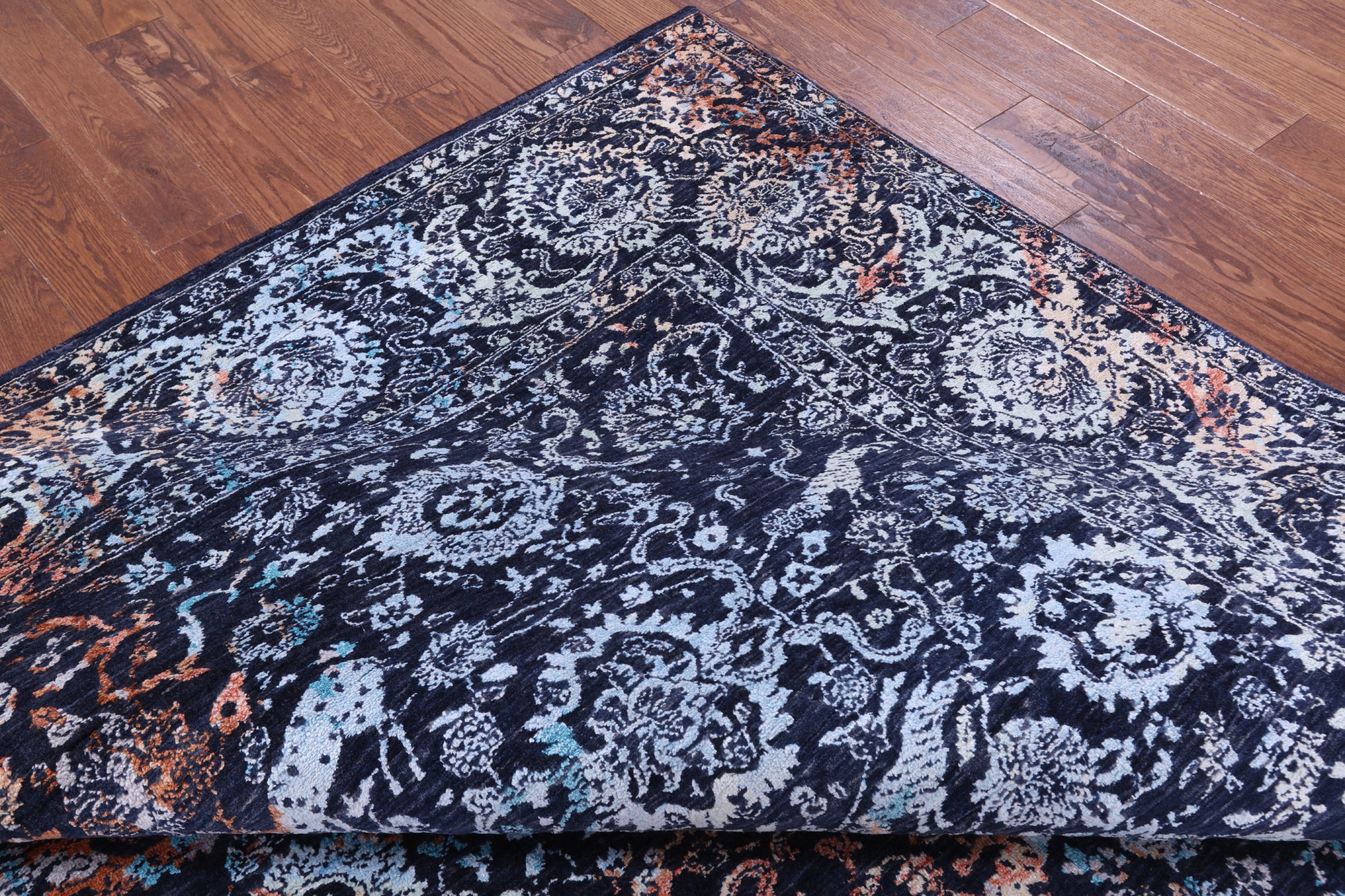 Persian Handmade Wool & Silk Rug - 9' 2" X 12' 1" - Golden Nile