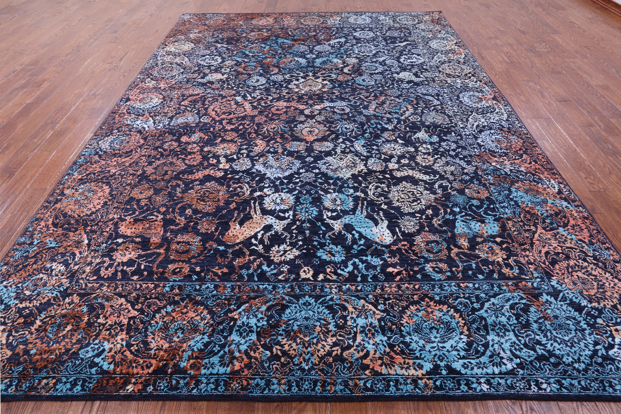 Persian Handmade Wool & Silk Rug - 9' 2" X 12' 1" - Golden Nile