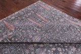 Grey Persian Ziegler Hand Knotted Wool & Silk Rug - 9' 11" X 14' 2" - Golden Nile