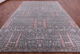 Grey Persian Ziegler Hand Knotted Wool & Silk Rug - 9' 11" X 14' 2" - Golden Nile